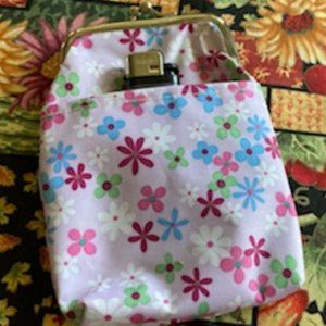NEW * Lavender Purple '70s RETRO FLOWERS Cigarette Case LIGHTER POCKET * 100s